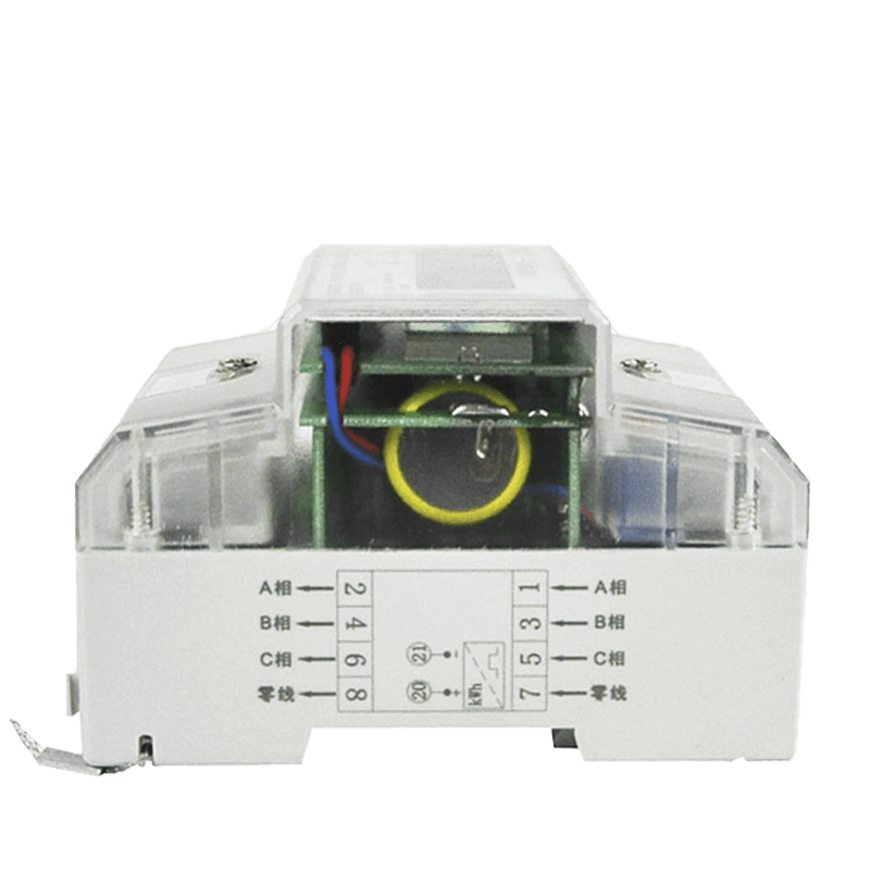 Medidor transparente de sistema de submedição Caixa de medidor de trilho DIN trifásico com quatro módulos